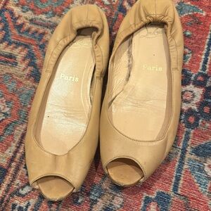 Peeptoe louboutin flats